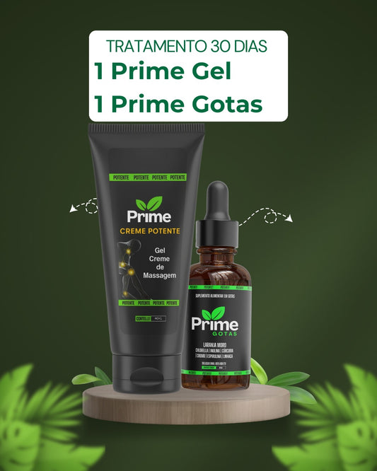 Kit Prime Gotas: Prime Creme Potente 90g + Prime Gotas 30ml Sublingual