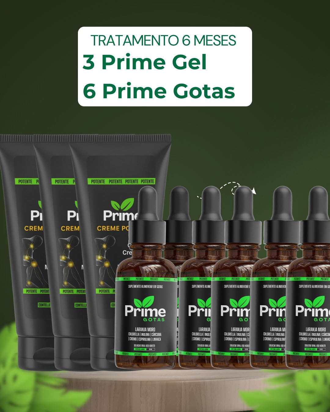 Kit Prime Gotas: Prime Creme Potente 90g + Prime Gotas 30ml Sublingual